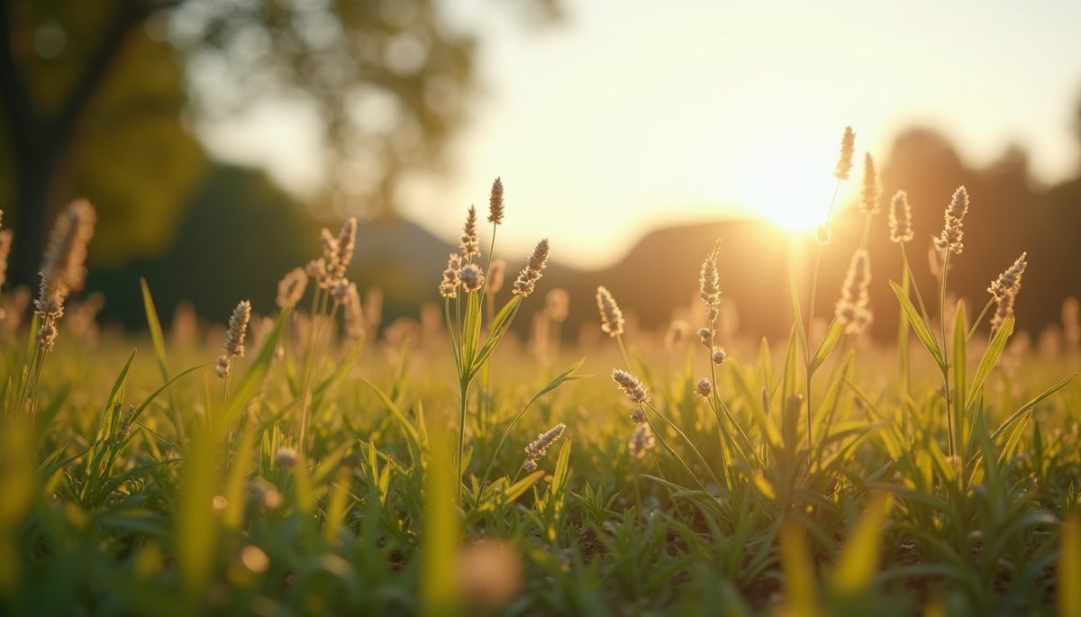 Wide angle view of a serene nature setting for mindfulness