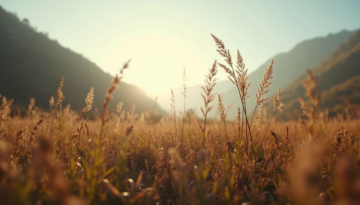 Eye-level view of a serene natural landscape