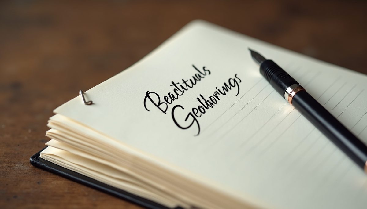 Close-up view of a gratitude journal with a pen