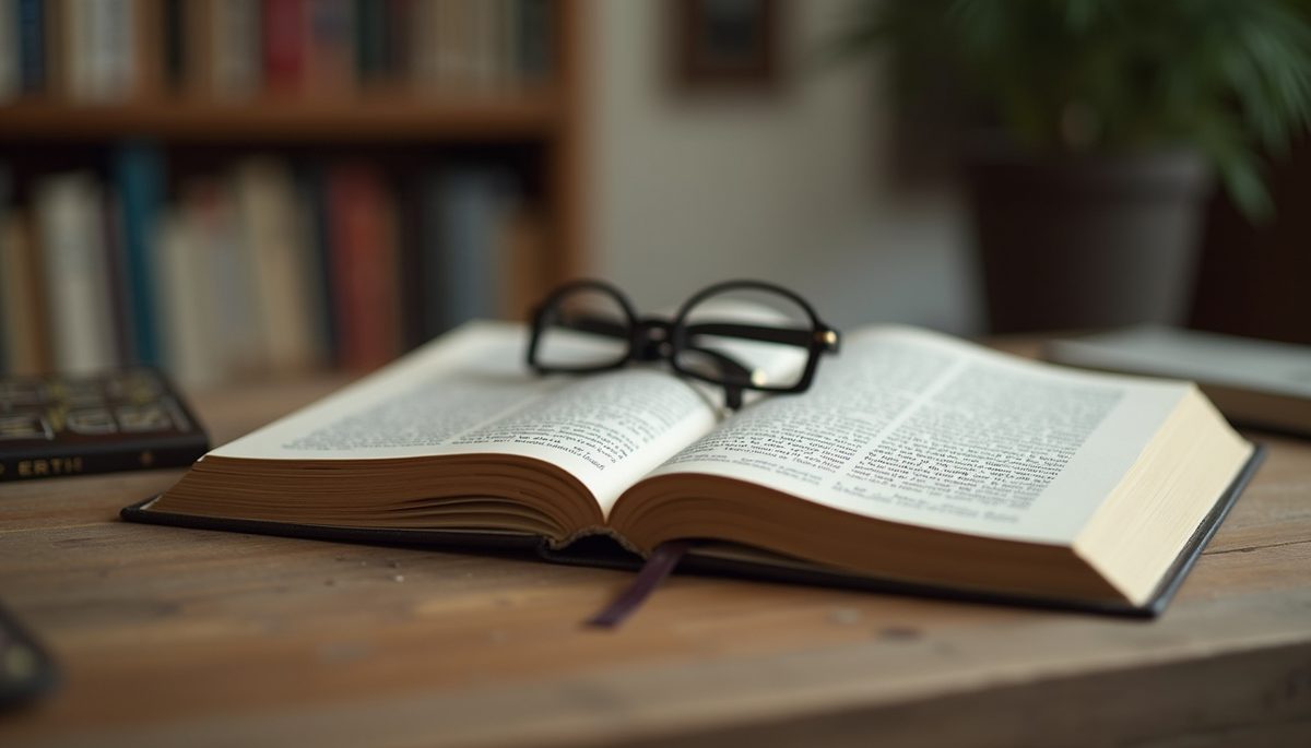 Close-up view of books on personal development