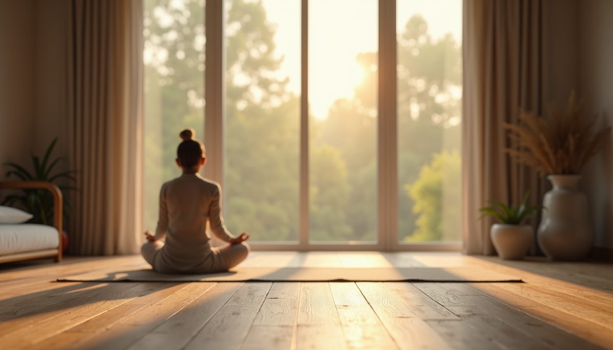 Close-up view of a calming meditation space