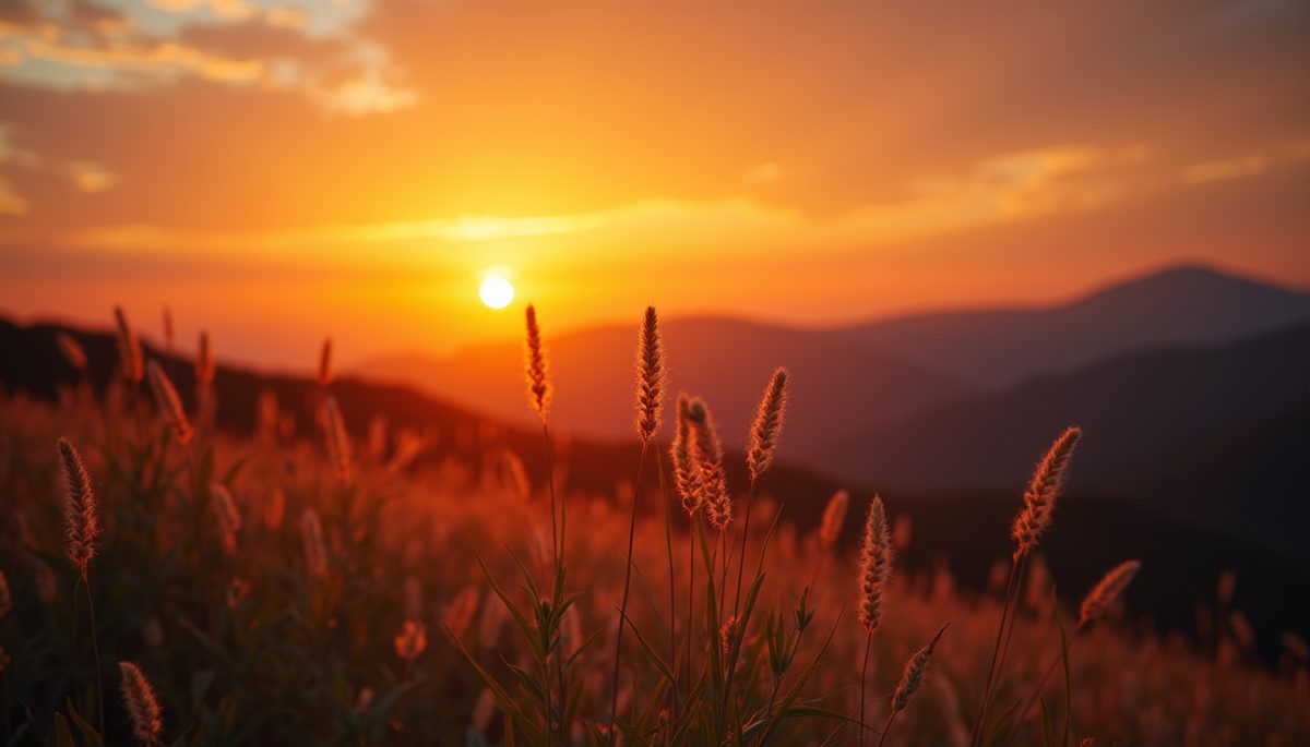 High angle view of a vibrant sunrise symbolizing new beginnings
